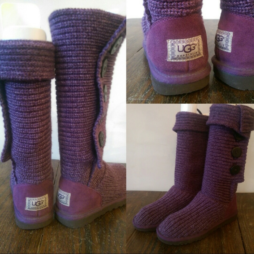Eggplant knit UGG Boots